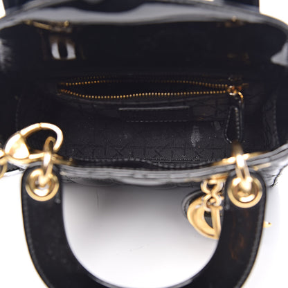 Christian Dior Patent Cannage Mini Lady Dior Black 5 of 15