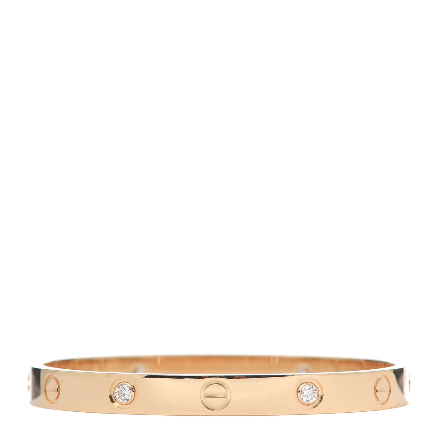 18K Yellow Gold 4 Diamond LOVE Bracelet 16