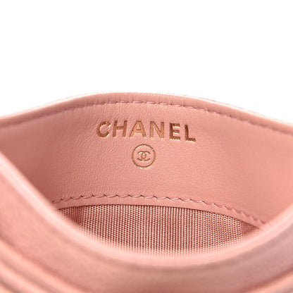 Chanel Caviar Quilted Boy Card Holder Light Pink 6 of 9