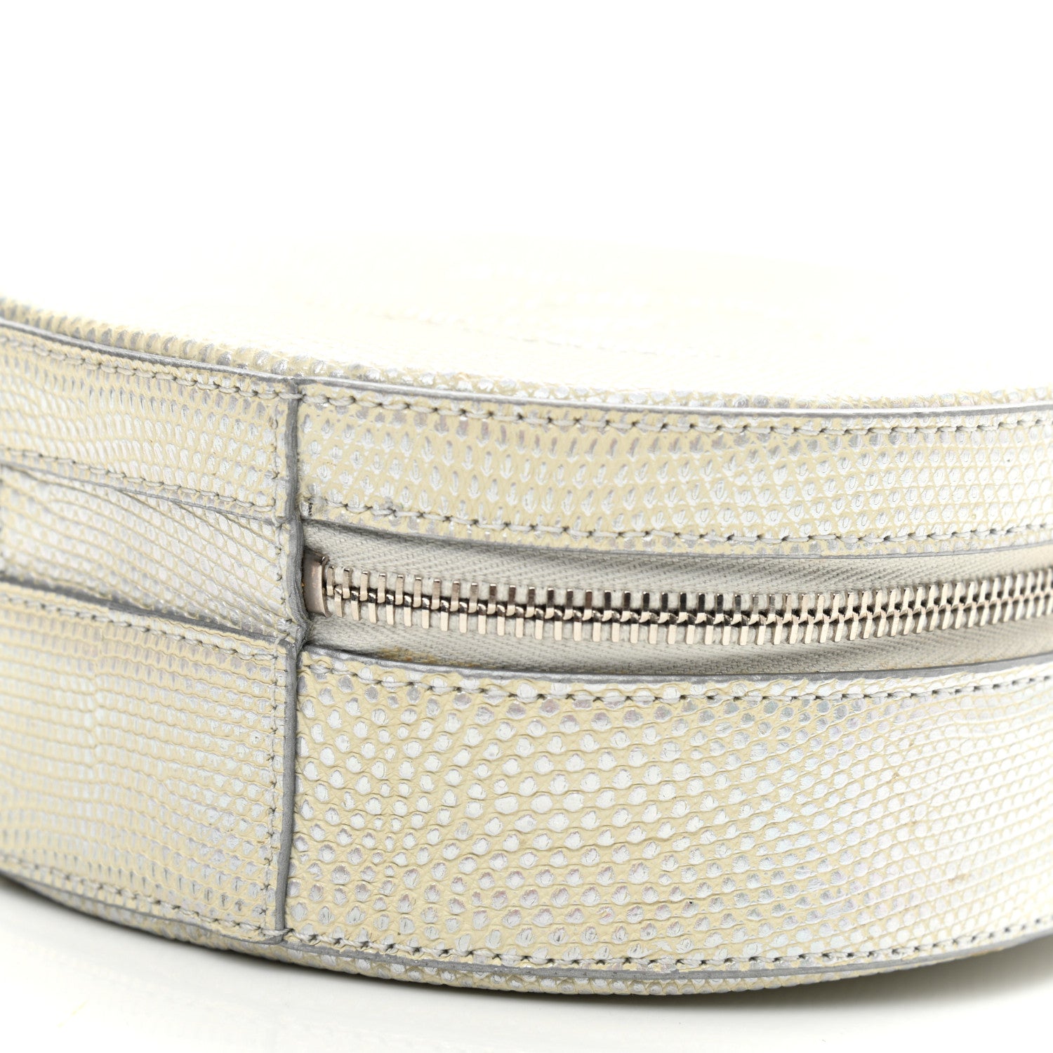 Chanel Metallic Lizard Round As Earth Evening Bag Silver 10 of 14