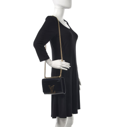 Louis Vuitton Patent Chain Louise MM Black 2 of 11