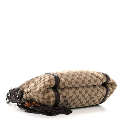 Gucci Monogram Medium Techno Horsebit Hobo Brown 3 of 10