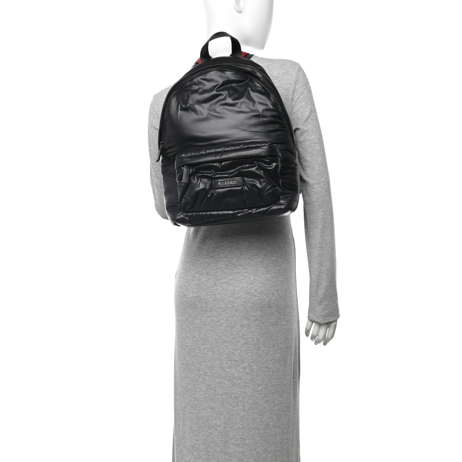 Givenchy Padded Nylon Small Backpack Black Red 2 of 10