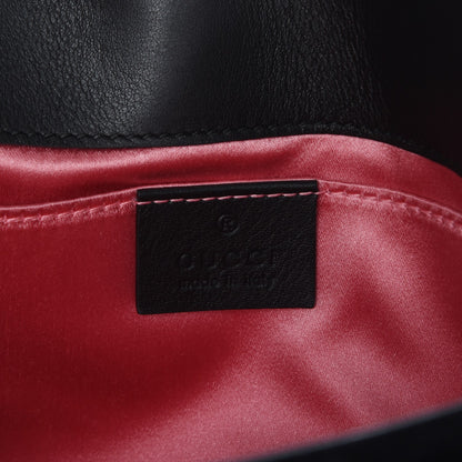 Gucci Velvet Matelasse Mini GG Marmont Shoulder Bag Black 6 of 7