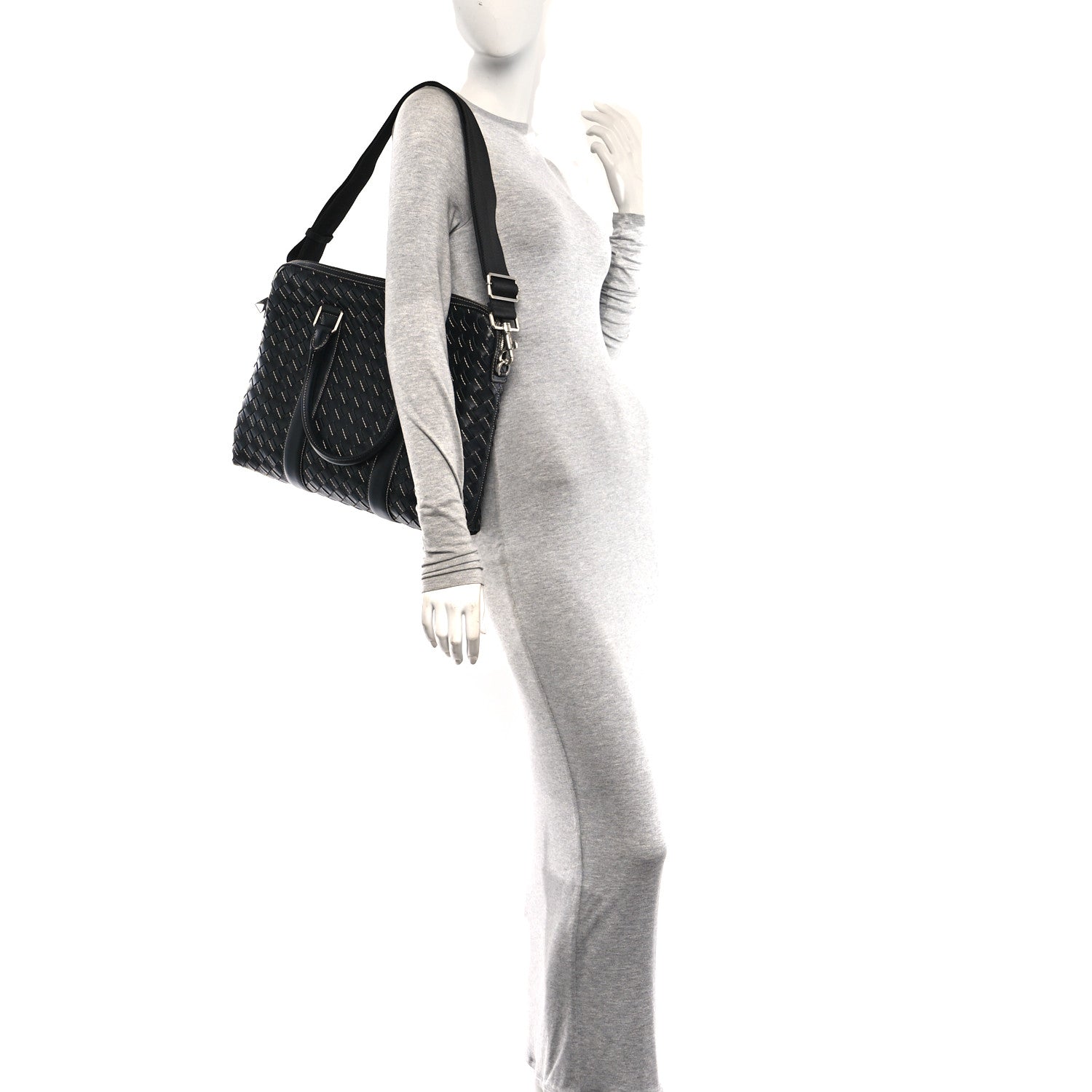 Bottega Veneta Nappa Intrecciato Medium Briefcase Black 2 of 11