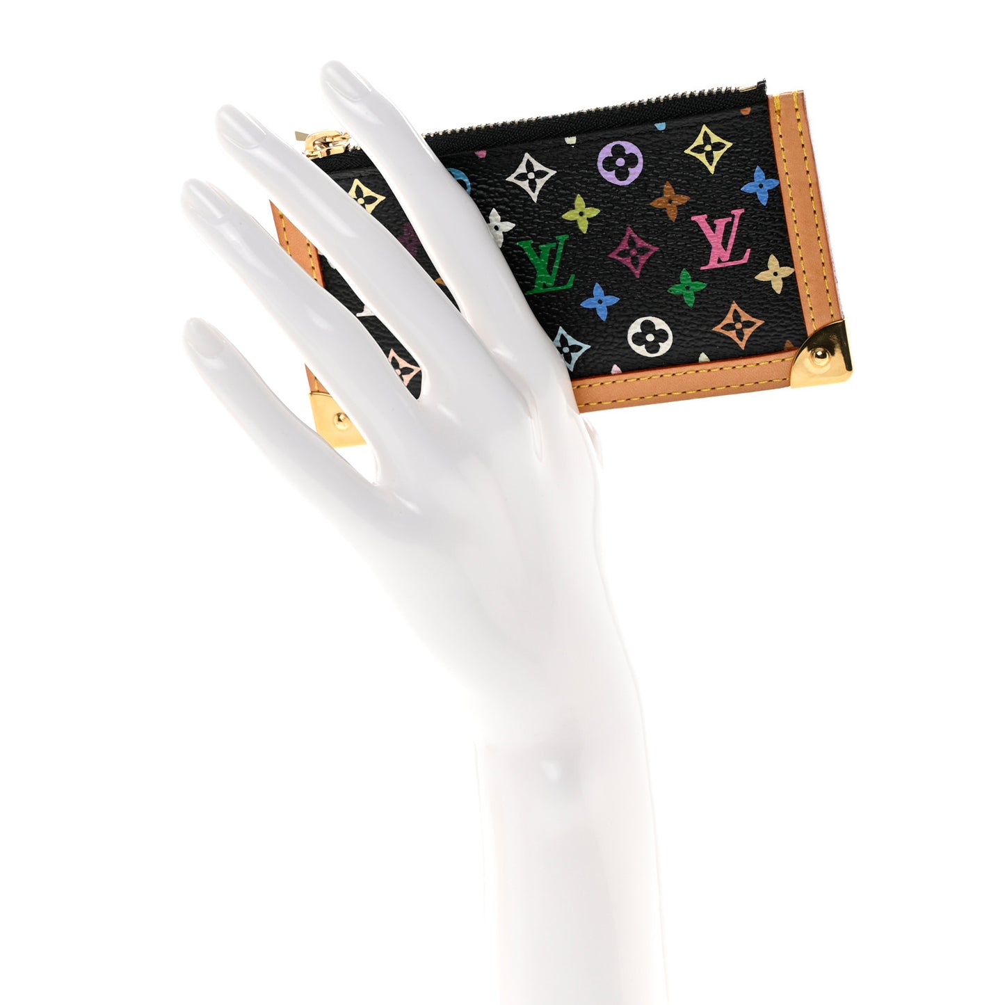 Monogram Multicolor Key Pouch Black
