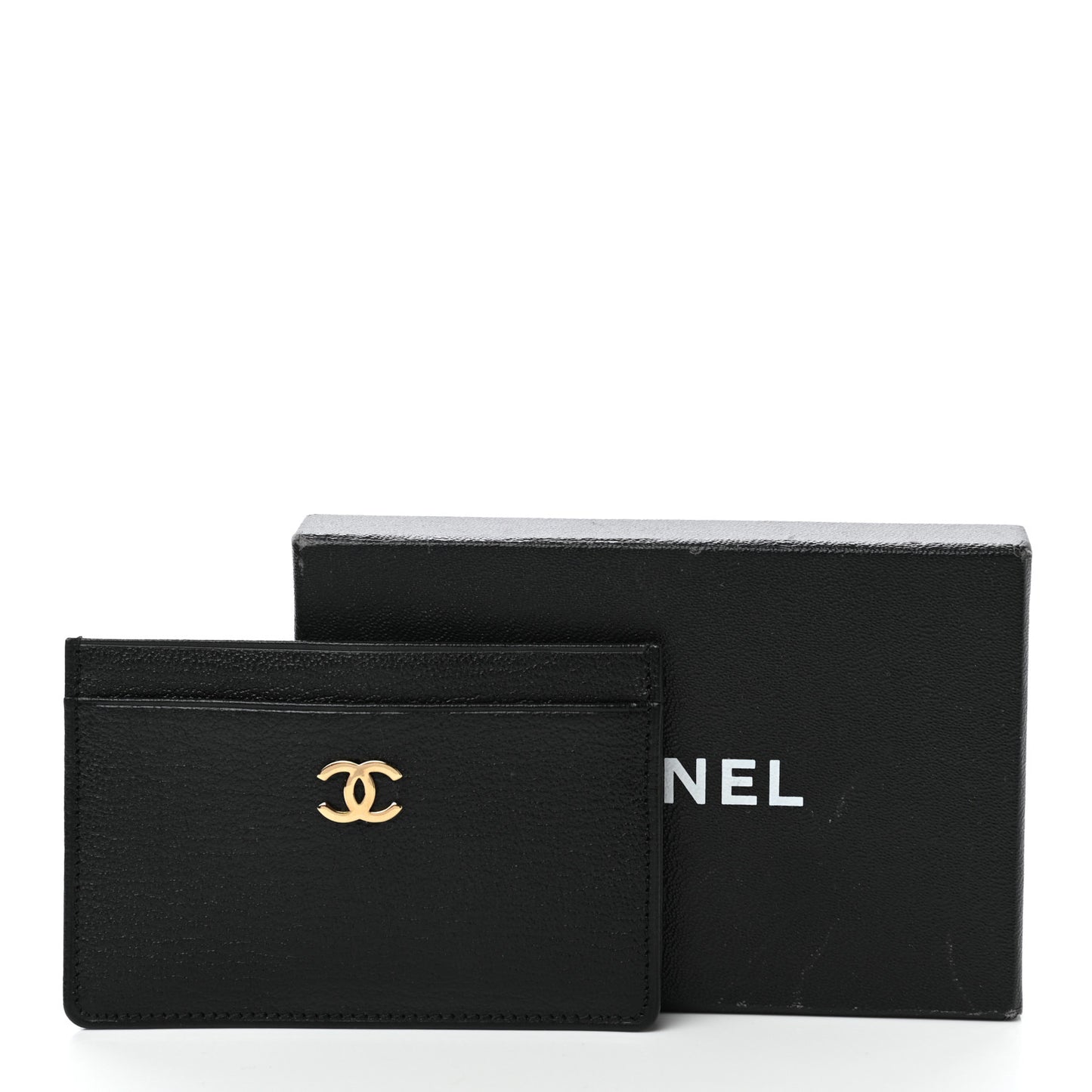 Calfskin CC Card Holder Black