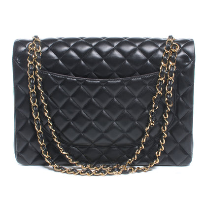 Chanel Lambskin Quilted Maxi Double Flap Black 4 of 9