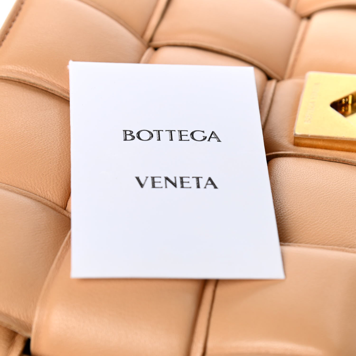 Bottega Veneta Lambskin Maxi Intreccio Padded Chain Cassette Crossbody Bag Almond 10 of 20