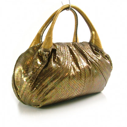 Fendi Metallic Python Chain Spy Gold 3 of 11