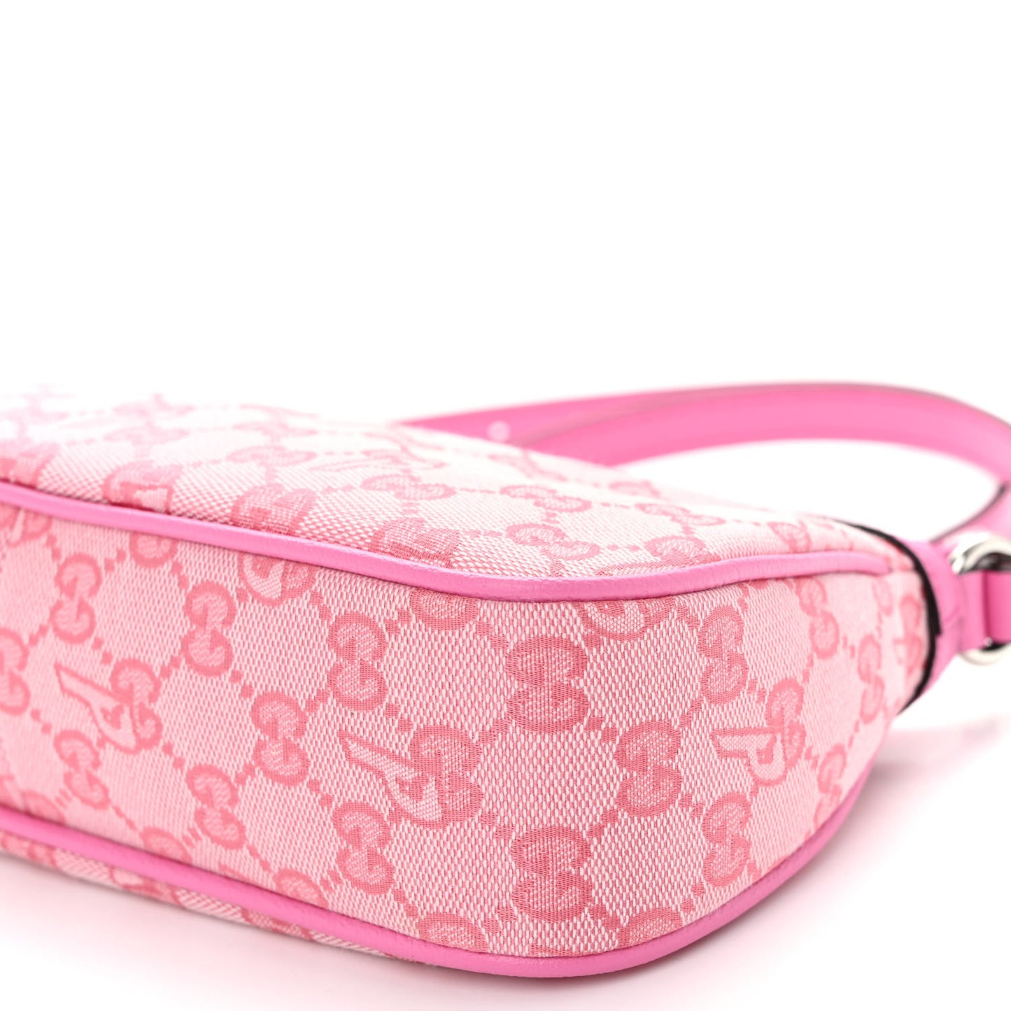 X PALACE GG Supreme Monogram Palace Textured Dollar Calfskin Shoulder Bag Pink Pale Rose Palace