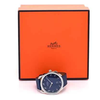 Hermes Stainless Steel Swift 40mm Arceau Quartz Watch Blue Abysse 5 of 5
