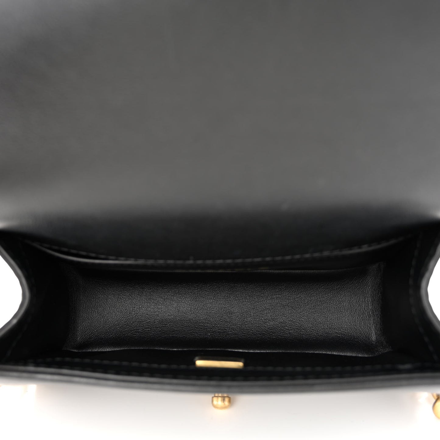 Lambskin Quilted Small Top Handle Boy Flap Black