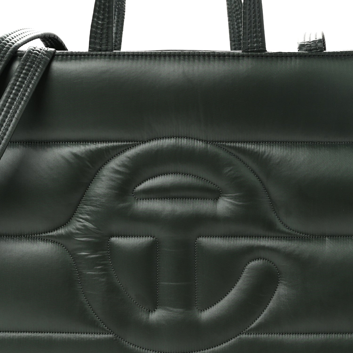 Telfar Nylon Medium Puff Shopping Bag Green 7 of 10