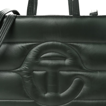Telfar Nylon Medium Puff Shopping Bag Green 7 of 10