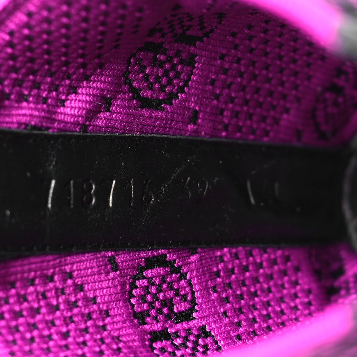 Quebec Calfskin Technical Jersey Knit GG Monogram Horsebit Ankle Boots 39 Black Fucsia