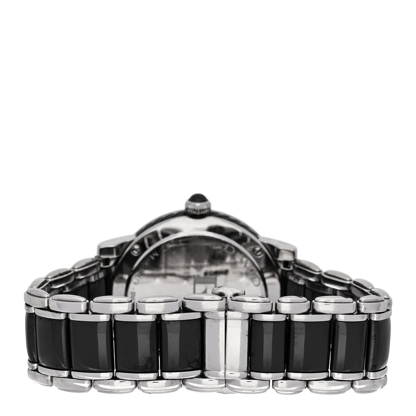 Stainless Steel Ceramic Diamond Bezel 38mm Classic Quartz Watch Black