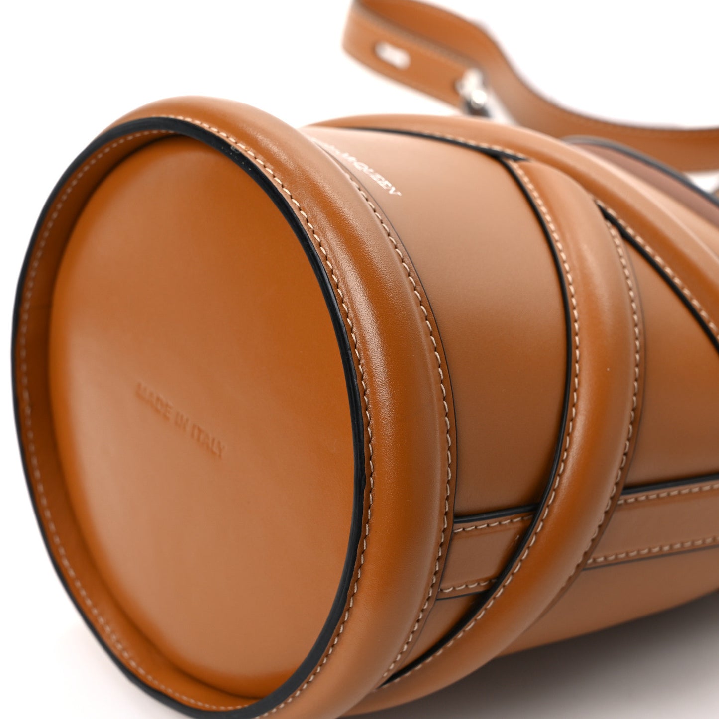 Calfskin The Curve Small Shoulder Bag Tan