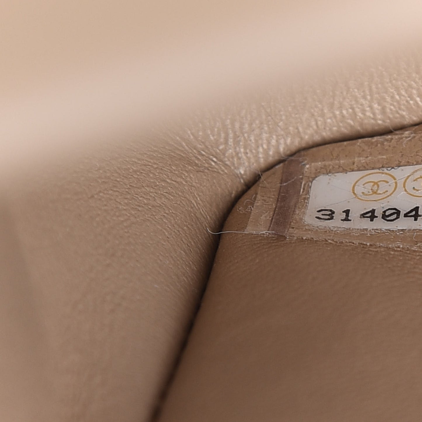 Iridescent Caviar Quilted Medium Double Flap Dark Beige