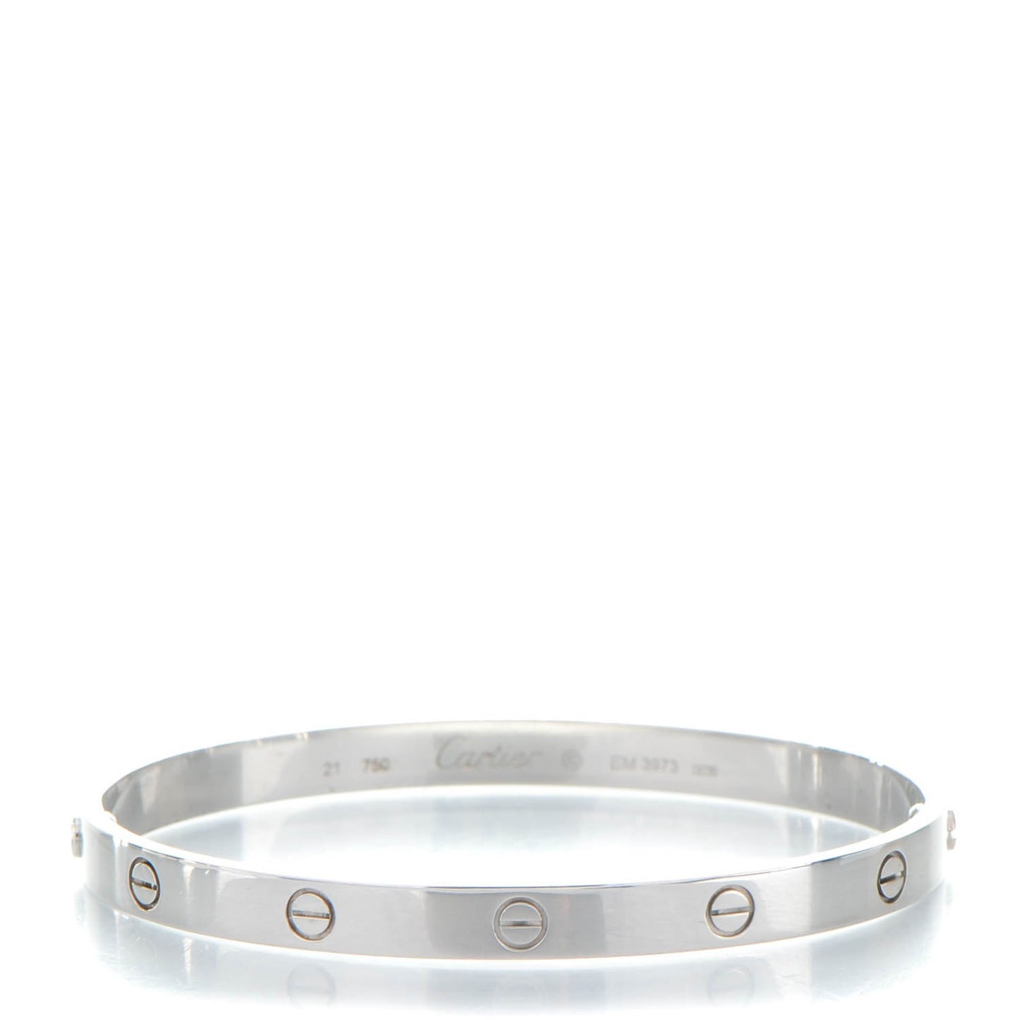 18K White Gold LOVE Bracelet 21