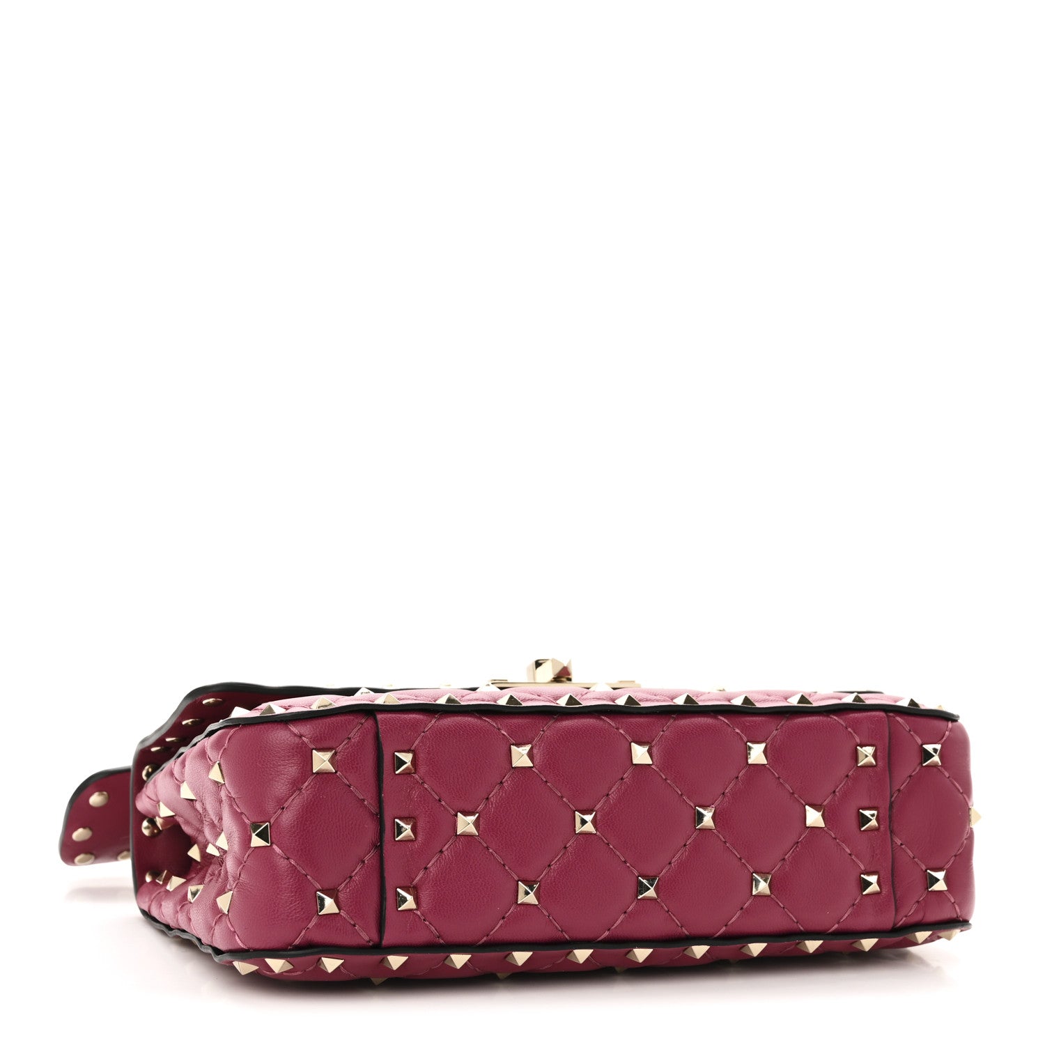 Valentino Garavani Nappa Small Rockstud Spike Shoulder Bag Raspberry 4 of 9