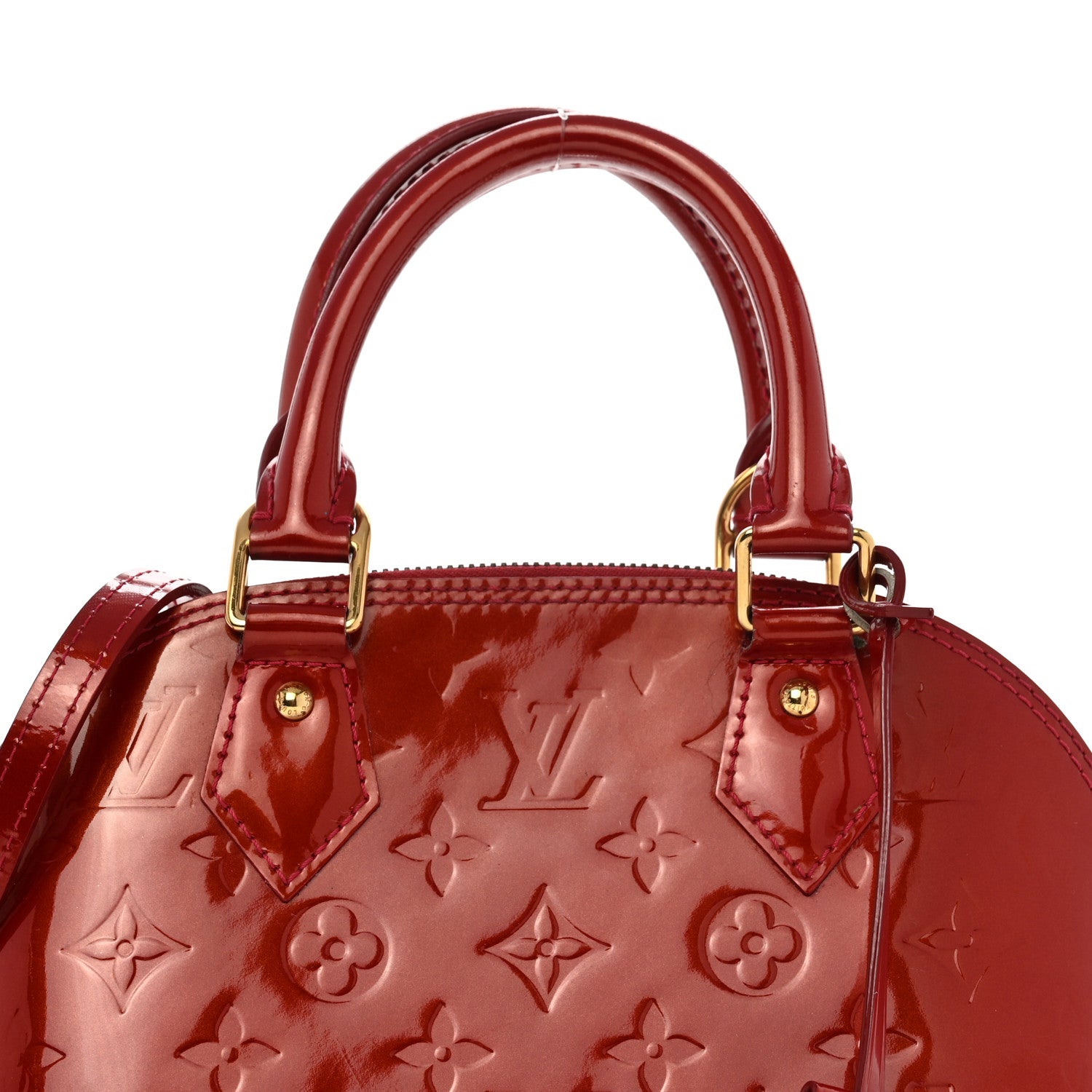 Louis Vuitton Vernis Alma BB Cherry 7 of 10