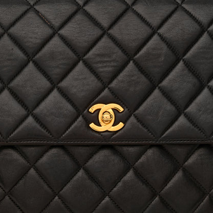 Chanel Lambskin Quilted CC Flap Shoulder Bag Black 8 of 13