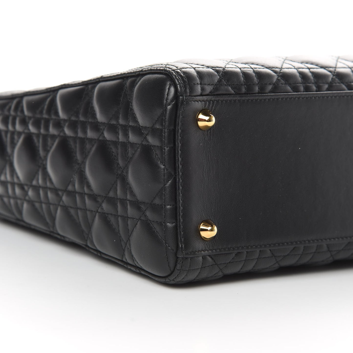 Lambskin Cannage Large Lady Dior Black