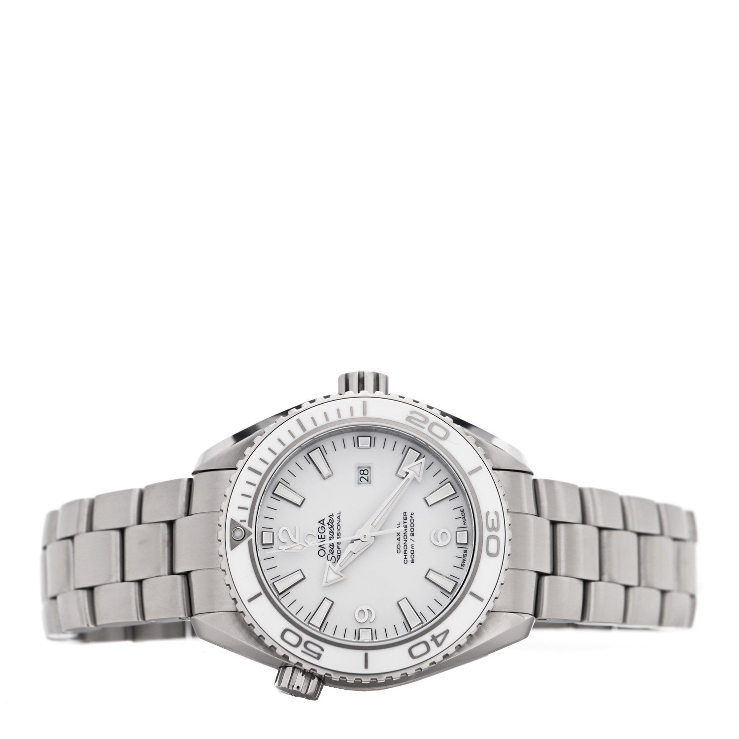 Omega Stainless Steel 37mm Seamaster Planet Ocean Automatic Watch White 232.30.38.20.04.001 2 of 5
