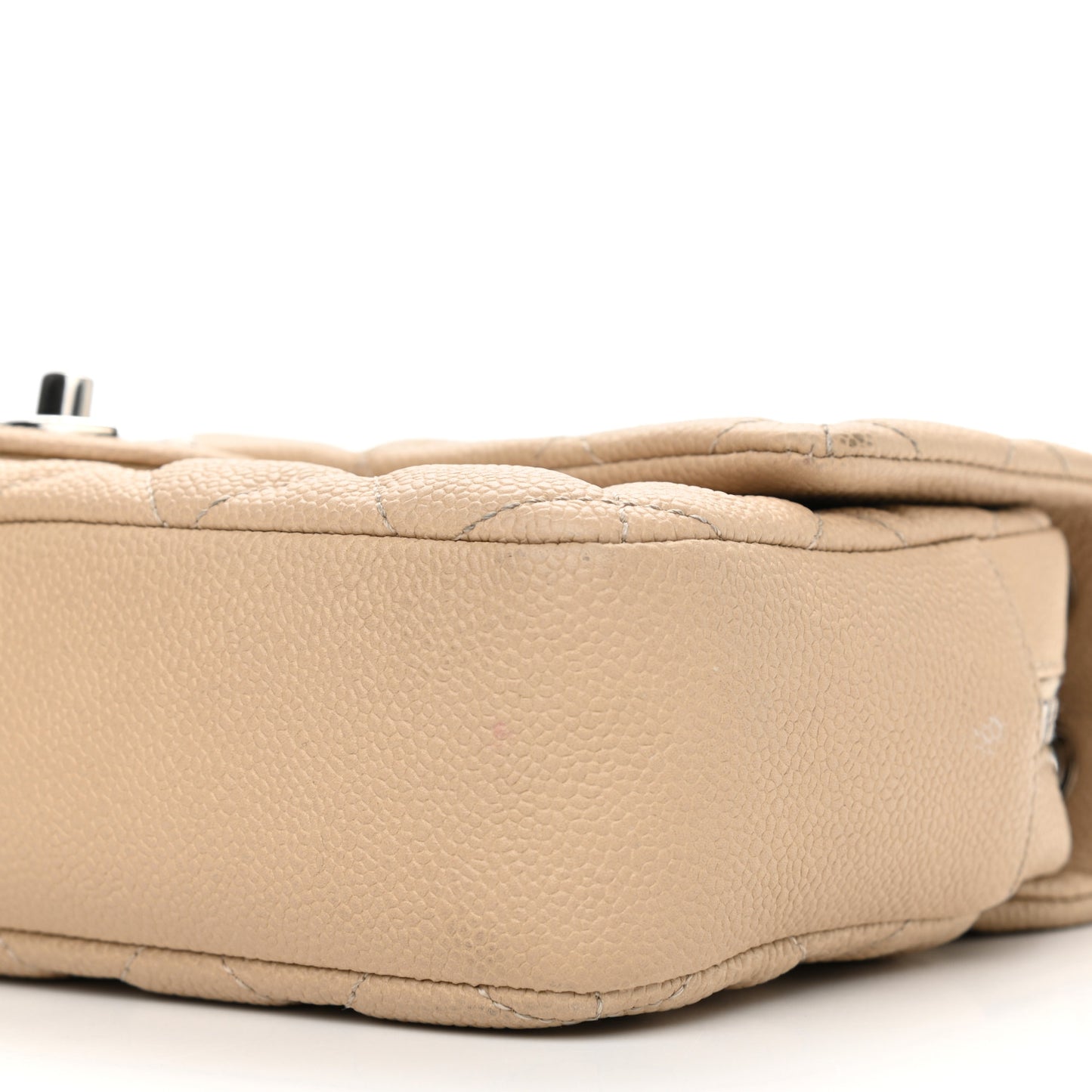 Caviar Quilted Medium Easy Flap Beige