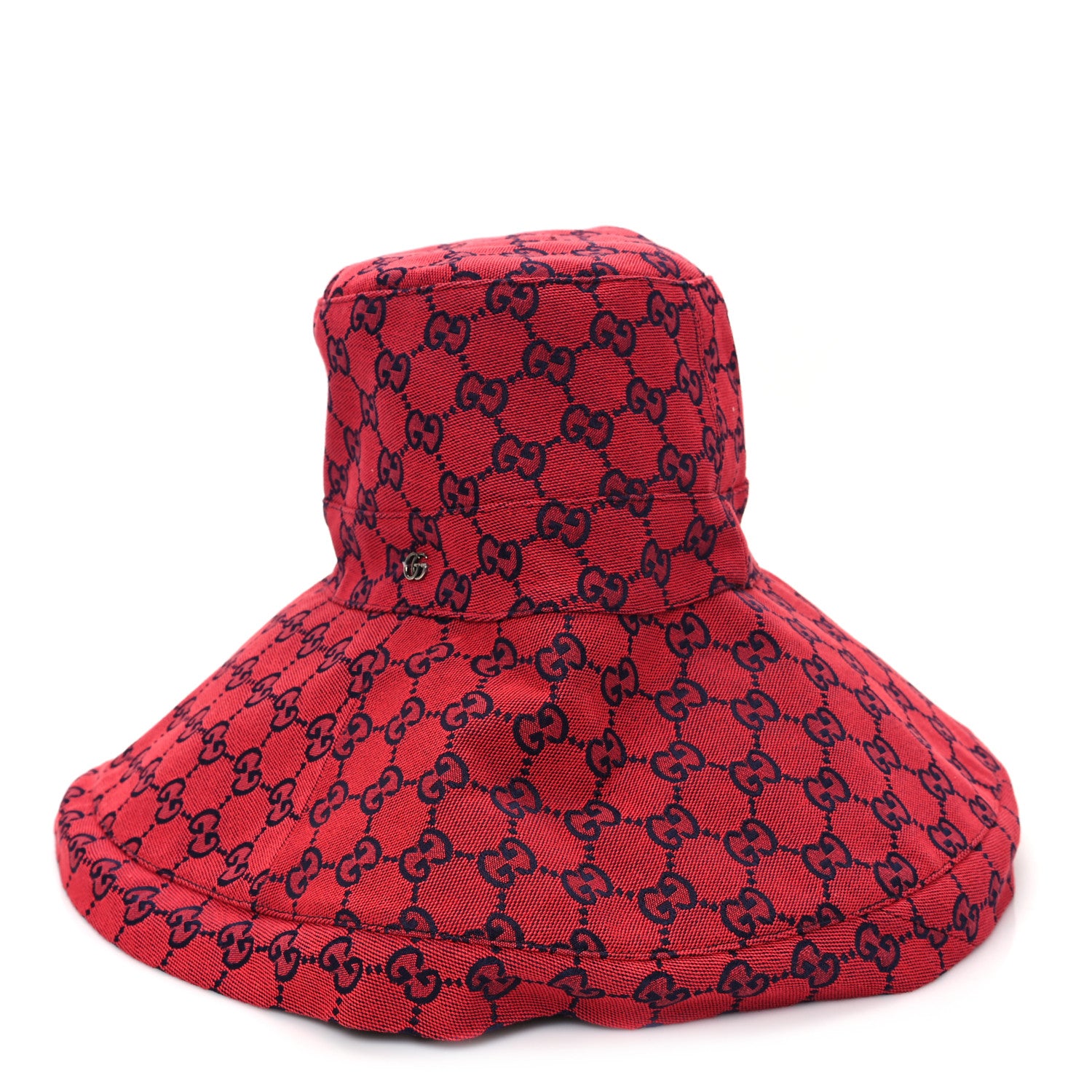 Gucci Monogram Wide Brim Hat L Red Blue 1 of 9