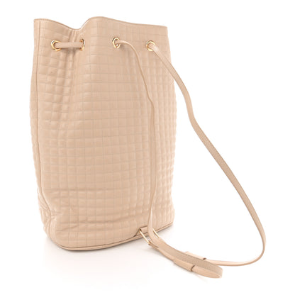 Celine Calfskin Quilted Medium C Backpack Beige 3 of 11