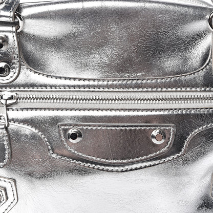 Balenciaga Metallic Calfskin Motocross Classic Hardware Bowling MM Silver Hardware 13 of 20