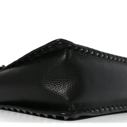 Valentino Garavani Alce Printed Calfskin Rockstud Top Handle Flap Shoulder Bag Black 8 of 9