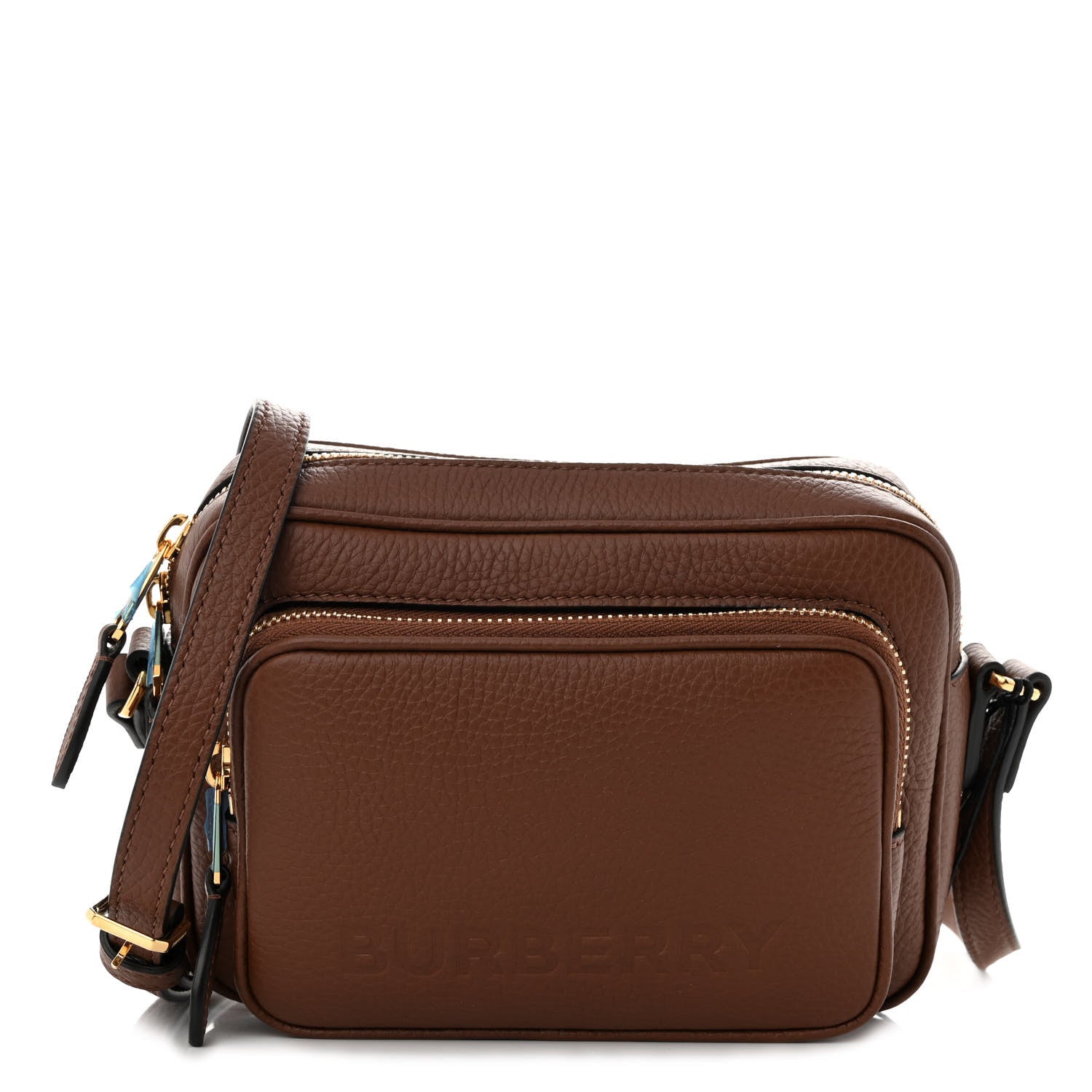 Burberry Grained Calfskin Small Camera Bag Tan 1 of 9