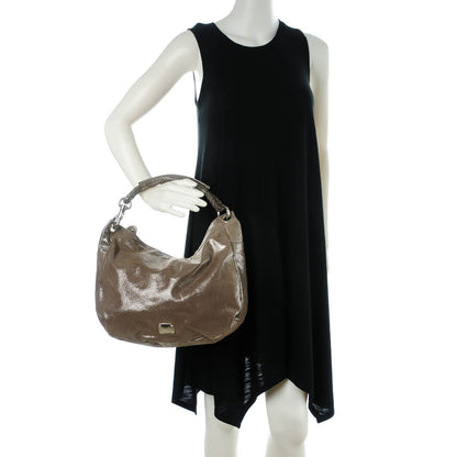 Jimmy Choo Metallic Suede Small Sky Hobo Silver 2 of 7