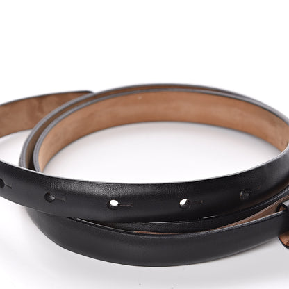 Gucci Calfskin Horsebit Skinny Belt 85 34 Black 5 of 6