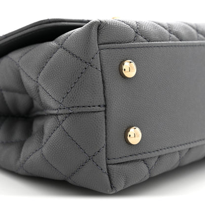 Chanel Caviar Quilted Mini Coco Handle Flap Grey 9 of 10