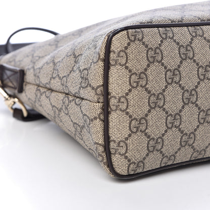 Gucci GG Supreme Monogram Small Zippered Tote Dark Brown 10 of 12