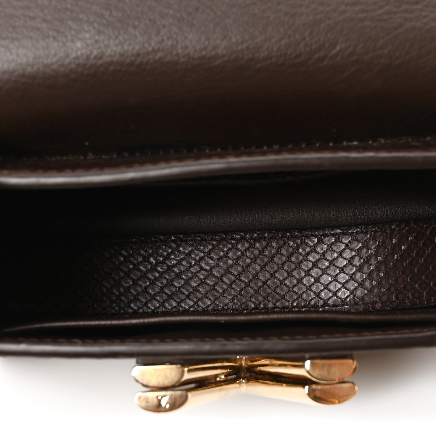 Louis Vuitton Snakeskin Monogram Twist Shoulder Bag PM Brown 5 of 9