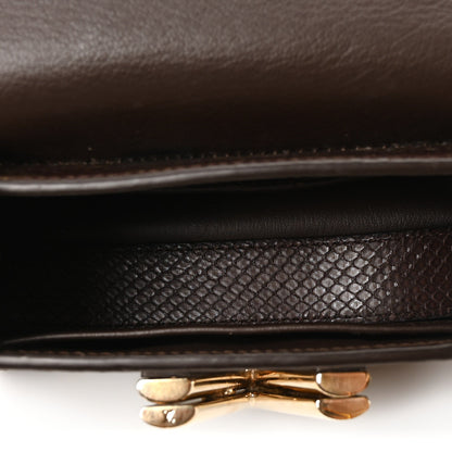 Louis Vuitton Snakeskin Monogram Twist Shoulder Bag PM Brown 5 of 9