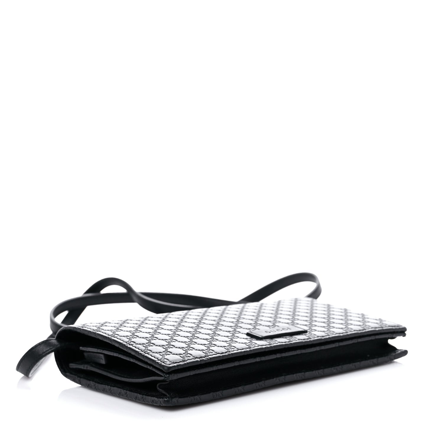 Microguccissima Crossbody Wallet Black