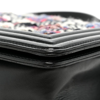 Chanel Tweed Lambskin Medium Boy Flap Black 11 of 11