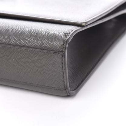 Saint Laurent Grain De Poudre Large Classic Monogram Kate Satchel Earth 8 of 11