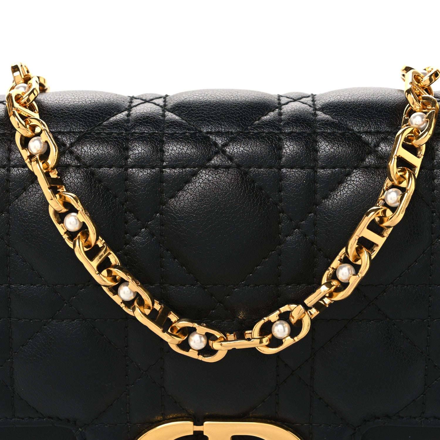 Christian Dior Calfskin Cannage Small Dior Jolie Top Handle Black 8 of 12