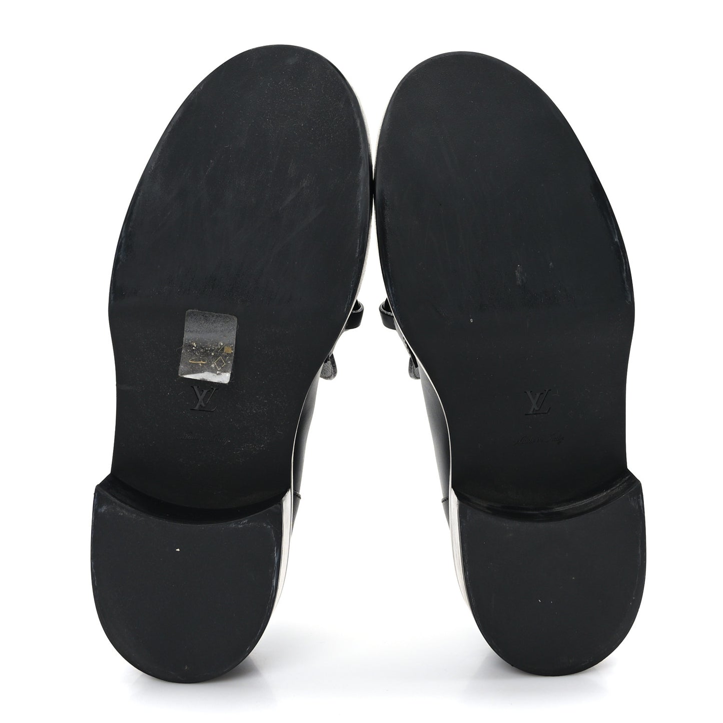 Calfskin Oversized Chain Academy Loafers 38.5 Black