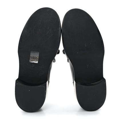 Louis Vuitton Calfskin Oversized Chain Academy Loafers 38.5 Black 5 of 7