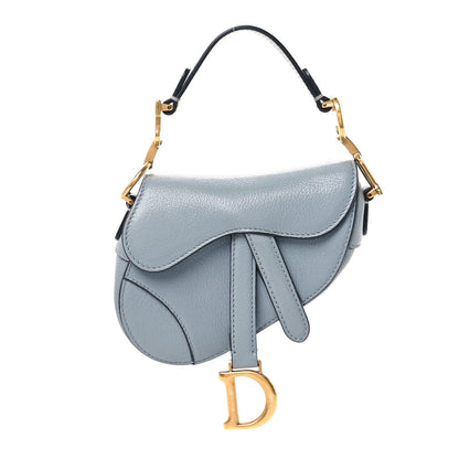 Christian Dior Goatskin Micro Saddle Bag Cloud Blue 1 of 10