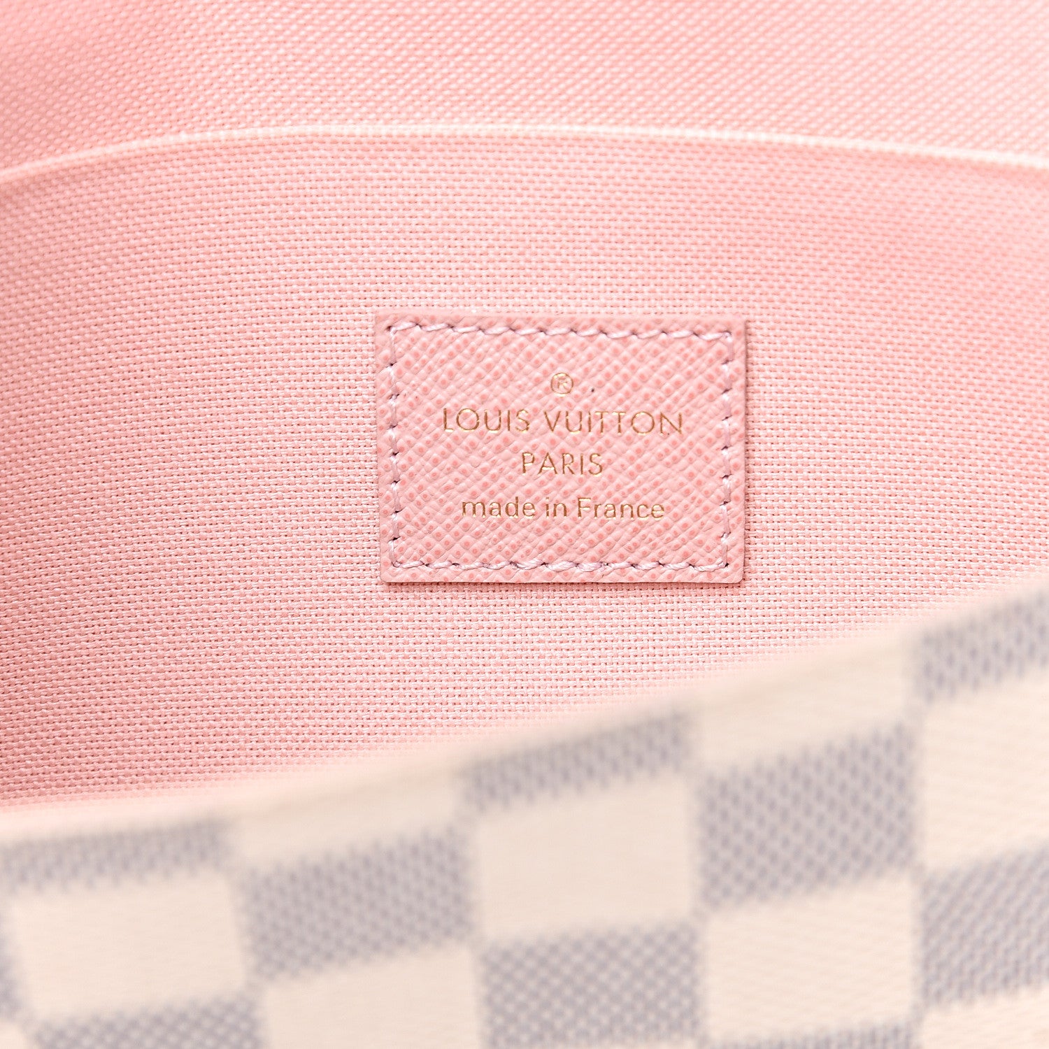 Louis Vuitton Damier Azur Pochette Felicie Chain Wallet Rose Ballerine 5 of 10