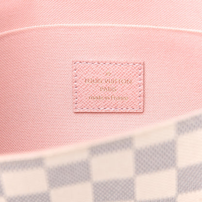 Louis Vuitton Damier Azur Pochette Felicie Chain Wallet Rose Ballerine 5 of 10
